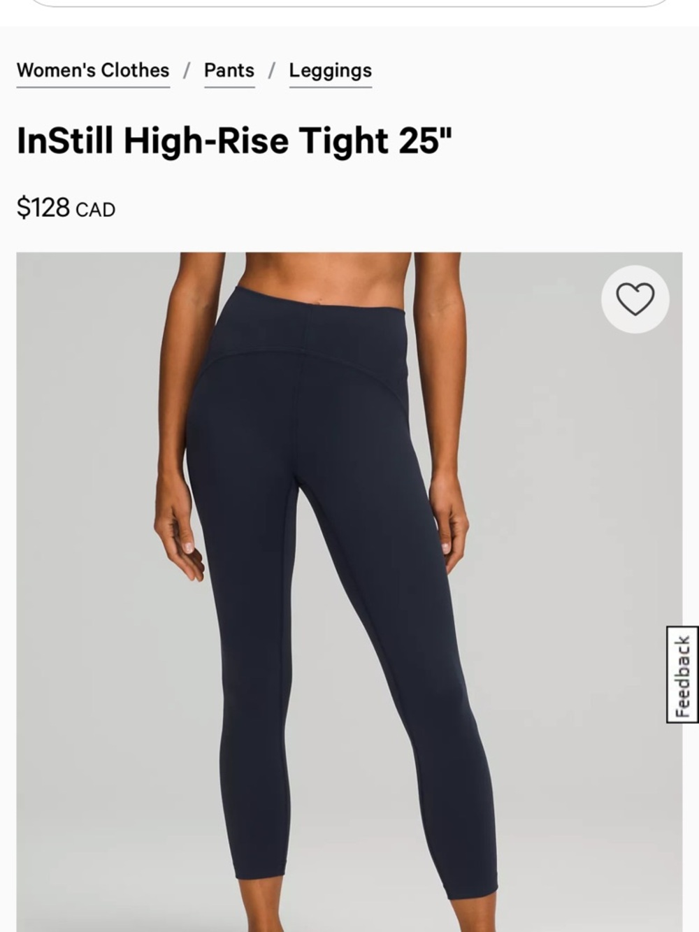 InStill High-Rise Tight 25" - black Women's Leggings